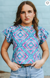 Jade Aztec Top