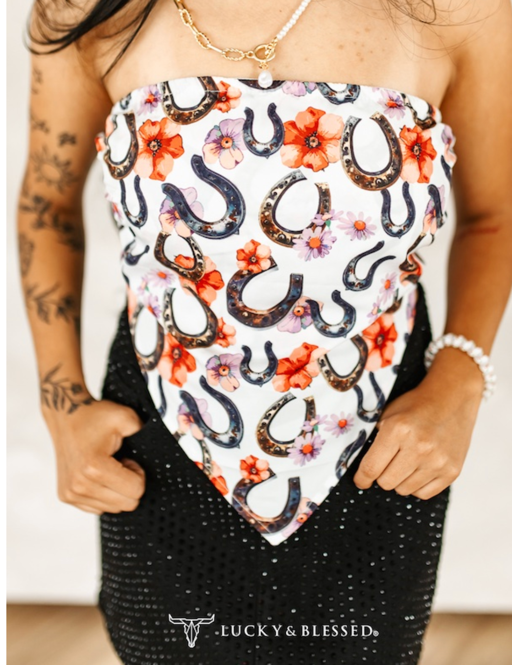 Horseshoe Strapless Top
