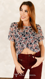 Cowboy Up Mesh Short Sleeve Top