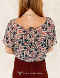 Cowboy Up Mesh Short Sleeve Top
