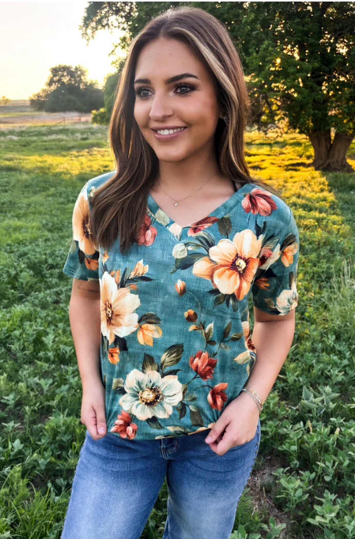 Wildflower Sage Top