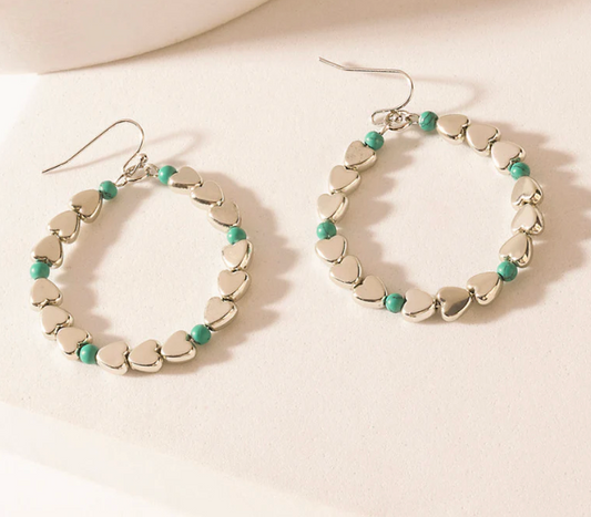 Trail of Hearts Hoop Earrings