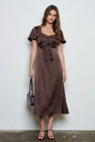 Lace Trim Midi Dress