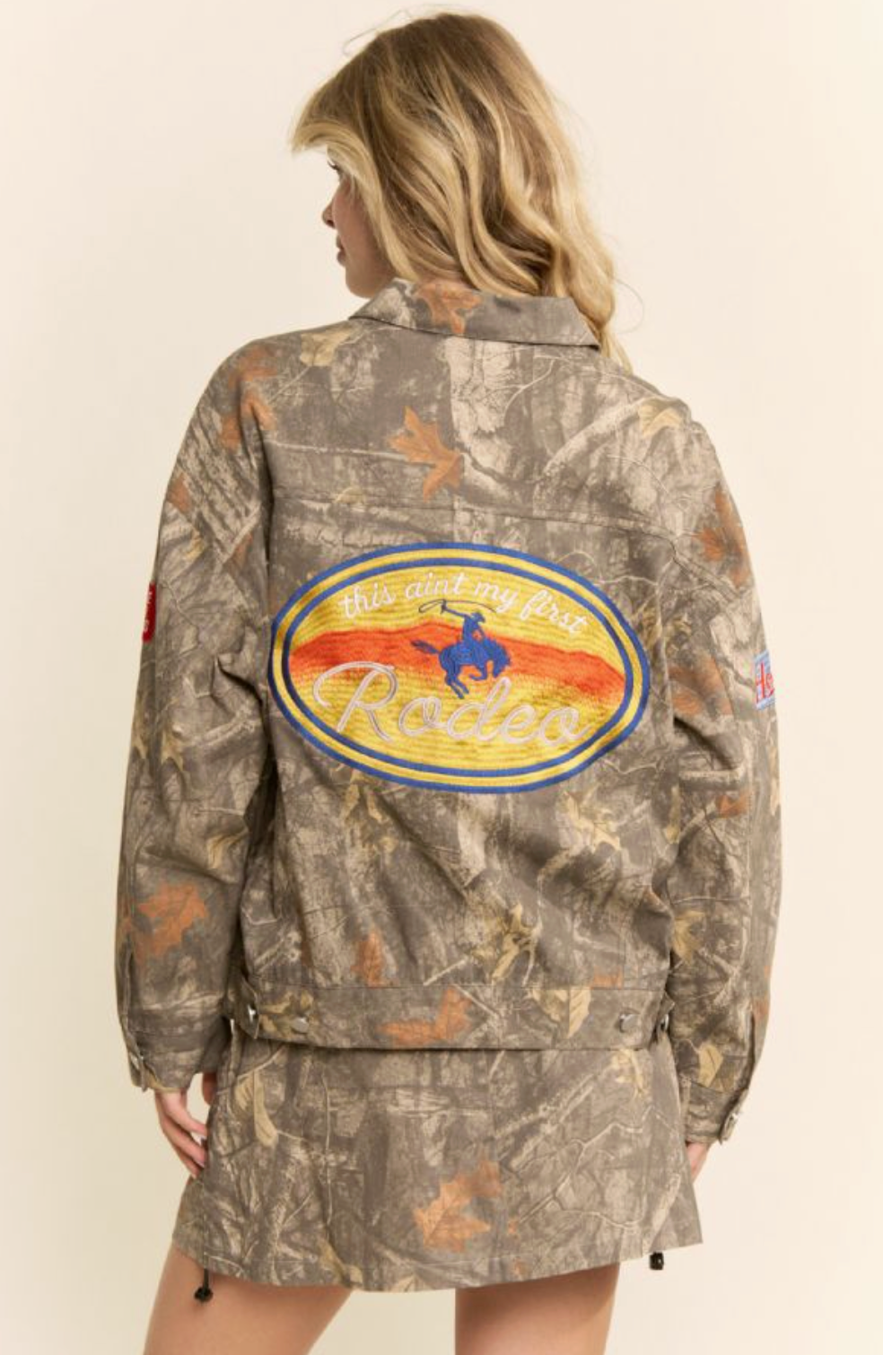 Camo Jacket with Rodeo Patches