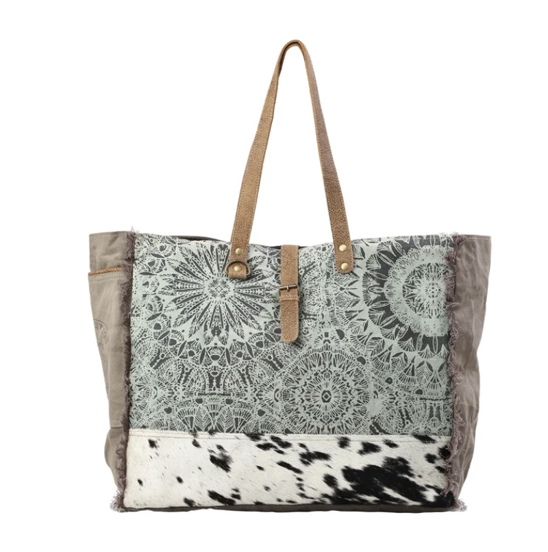 Green Floral Print Weekender