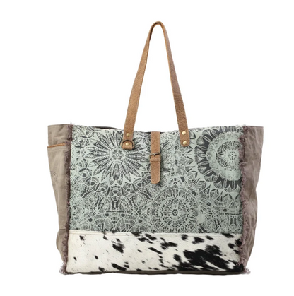 Green Floral Print Weekender