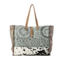Green Floral Print Weekender