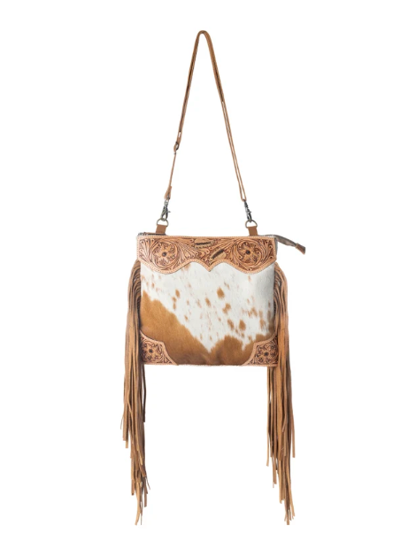 Tumbleweed Trail Fringed Hand-Tooled Bag