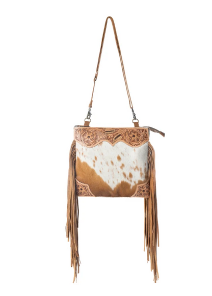 Tumbleweed Trail Fringed Hand-Tooled Bag