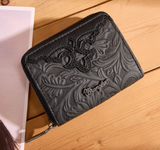 Wrangler Tooled Zip Around Wallet