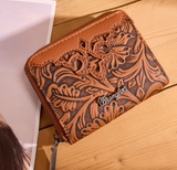 Wrangler Tooled Zip Around Wallet