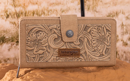 Wrangler Tooled Floral Wallet
