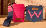 Wrangler Embroidered Dual Pouch Wristlet
