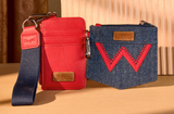 Wrangler Embroidered Dual Pouch Wristlet