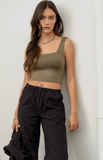 Cropped Square Neck Tank
