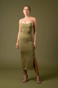 Bodycon Side Slit Cami Midi Dress