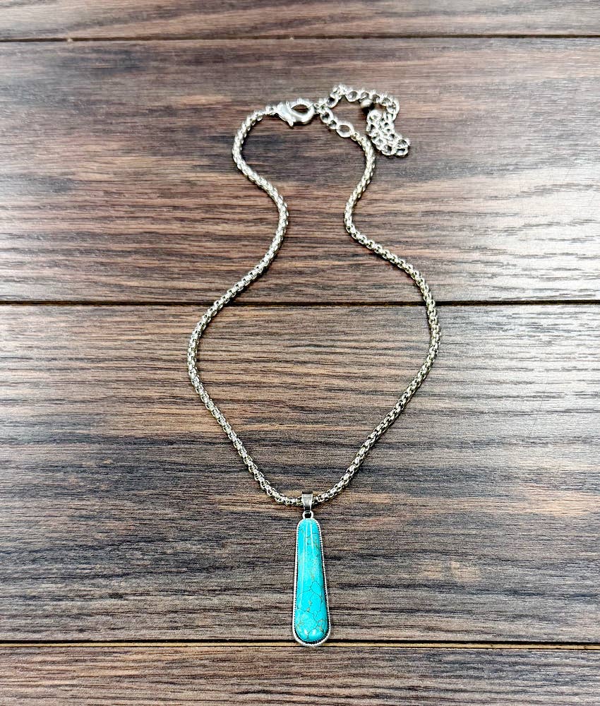 16" Western Turquoise Necklace