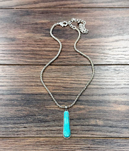 16" Western Turquoise Necklace