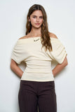 One-Shoulder Short Sleeve Top