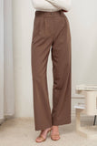 High Waist Pleated Wide Leg Dress Pants