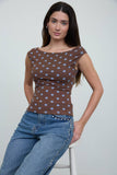 Polka Dot Knit Top