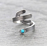 Western Cactus Shape Cuff Ring