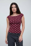 Polka Dot Knit Top