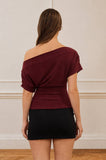 One-Shoulder Short Sleeve Top