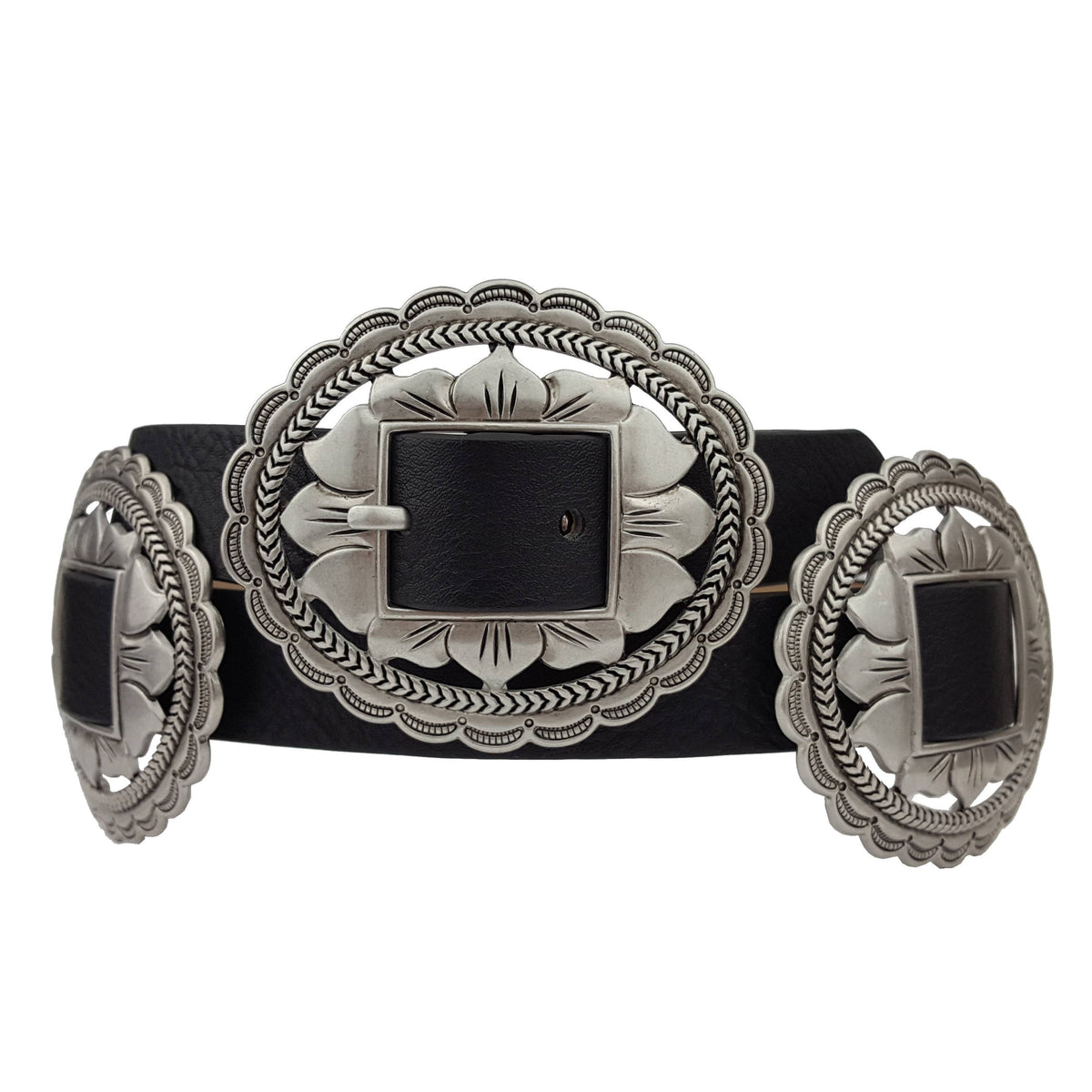 Western Oval Floral Concho