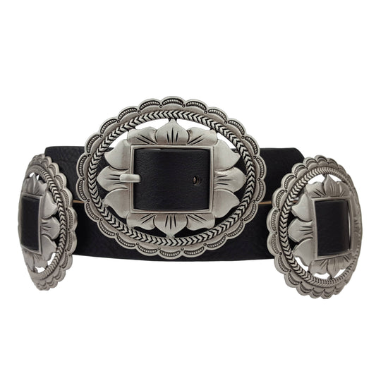 Western Oval Floral Concho