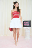 Stripe Strapless Cropped Top