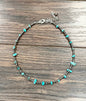 16" 4mm Western Bead, Turquoise Necklace