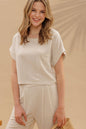 Linen Short Sleeve Boxy Top