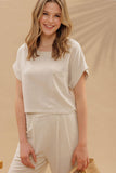 Linen Short Sleeve Boxy Top