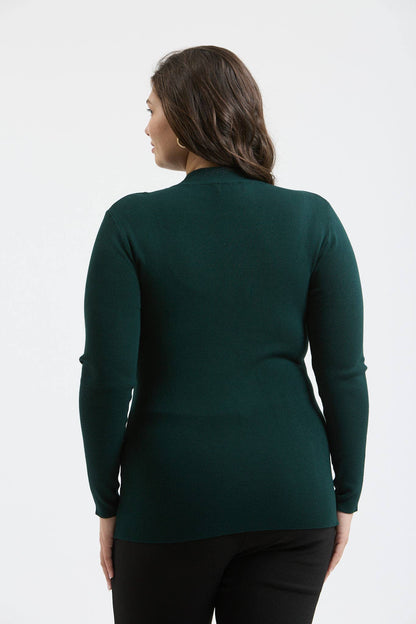 Plus Mock Neck Long Sleeve Top