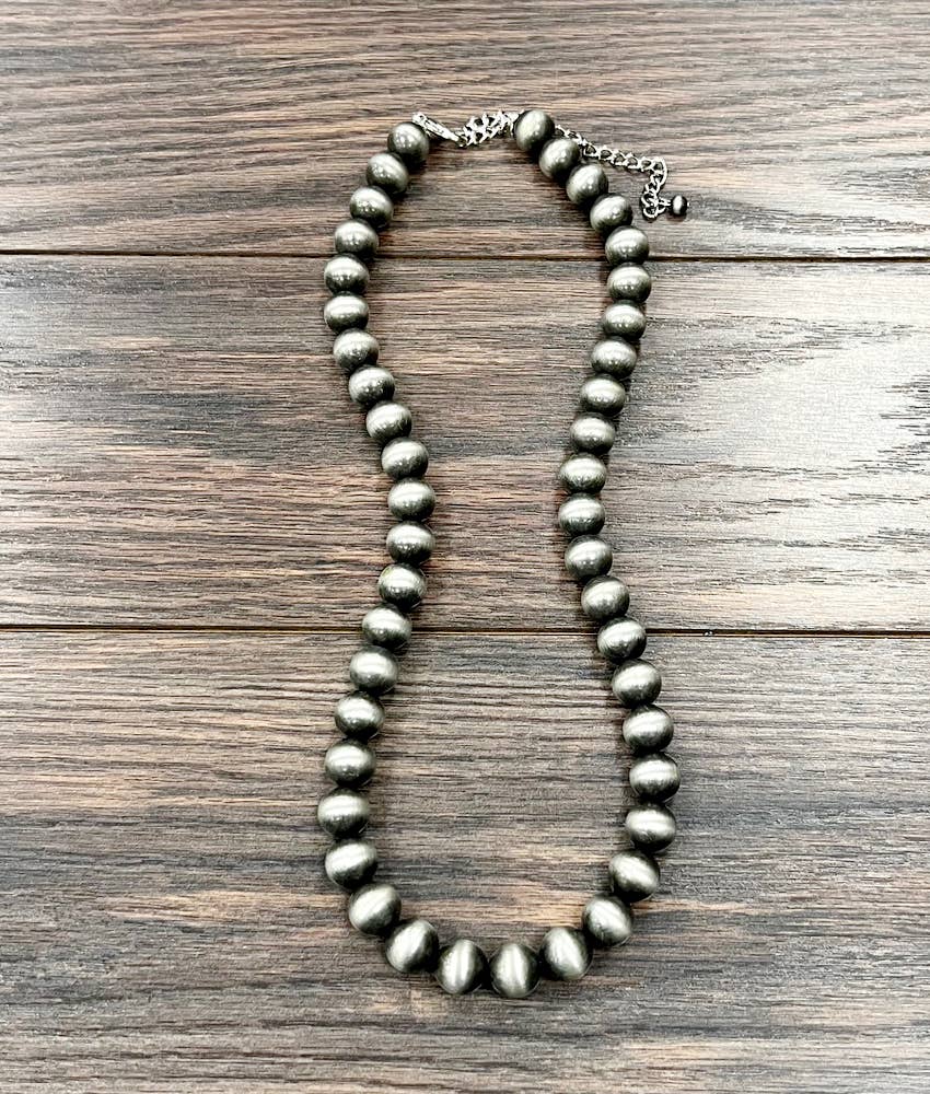 24" Big 14mm Western Bead Necklace