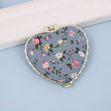 Travel Pocket Compact Floral Mirror