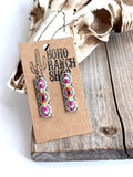 Western Style Seed Bead Bar Drop Dangle Earrings