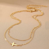 18K Stainless Steel Tarnish Free Cross Necklace