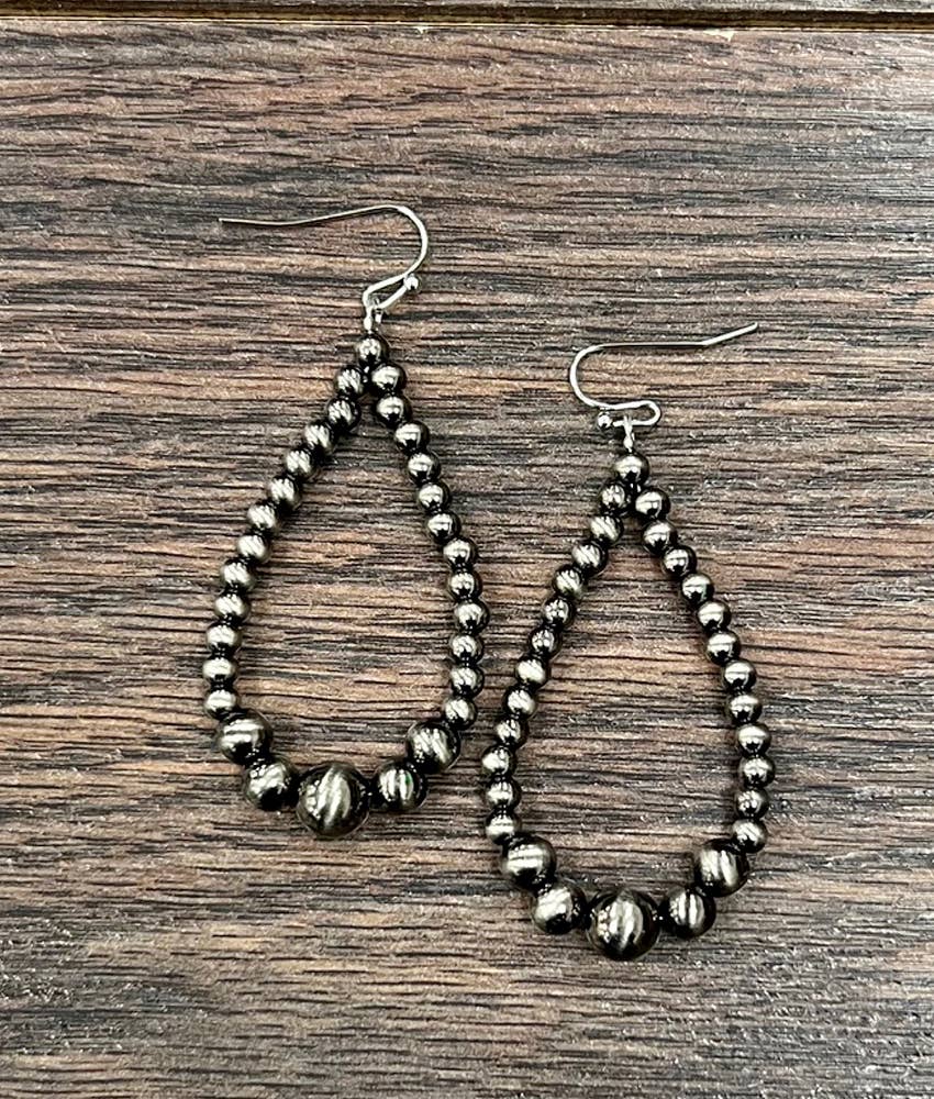 2" Polish Western Bead Earrings