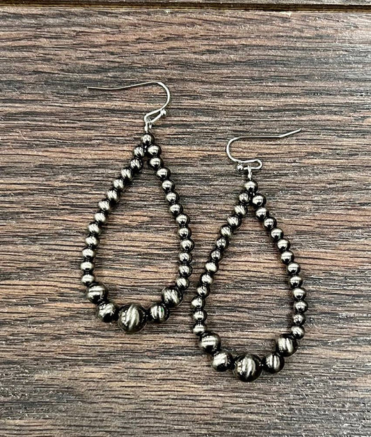 2" Polish Western Bead Earrings