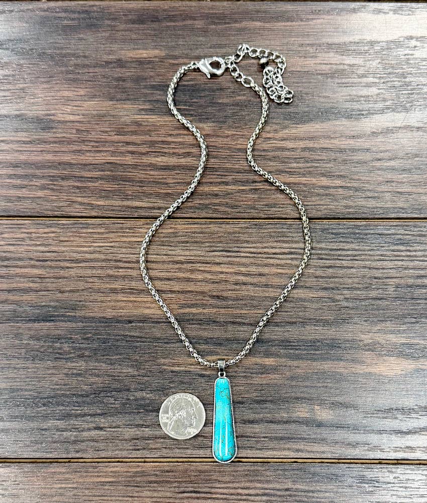 16" Western Turquoise Necklace
