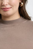 Plus Mock Neck Long Sleeve Top