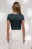 Round Neck Short Sleeve Crop