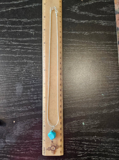 Zia Turquoise Chunk Necklace