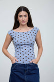Polka Dot Knit Top