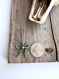 Western Style Coquette Bow Ribbon Pendant Chain Necklace