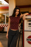 Polka Dot Knit Top