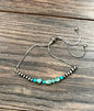Small 7mm Oval Gemstone, Brass Adjustable Bracelet