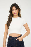 Back Tie Sweater Knit Crop Top
